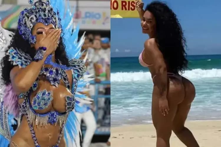 Musa da Beija-Flor dispensa moda do 'bumbum harmonizado' e corpo viraliza
