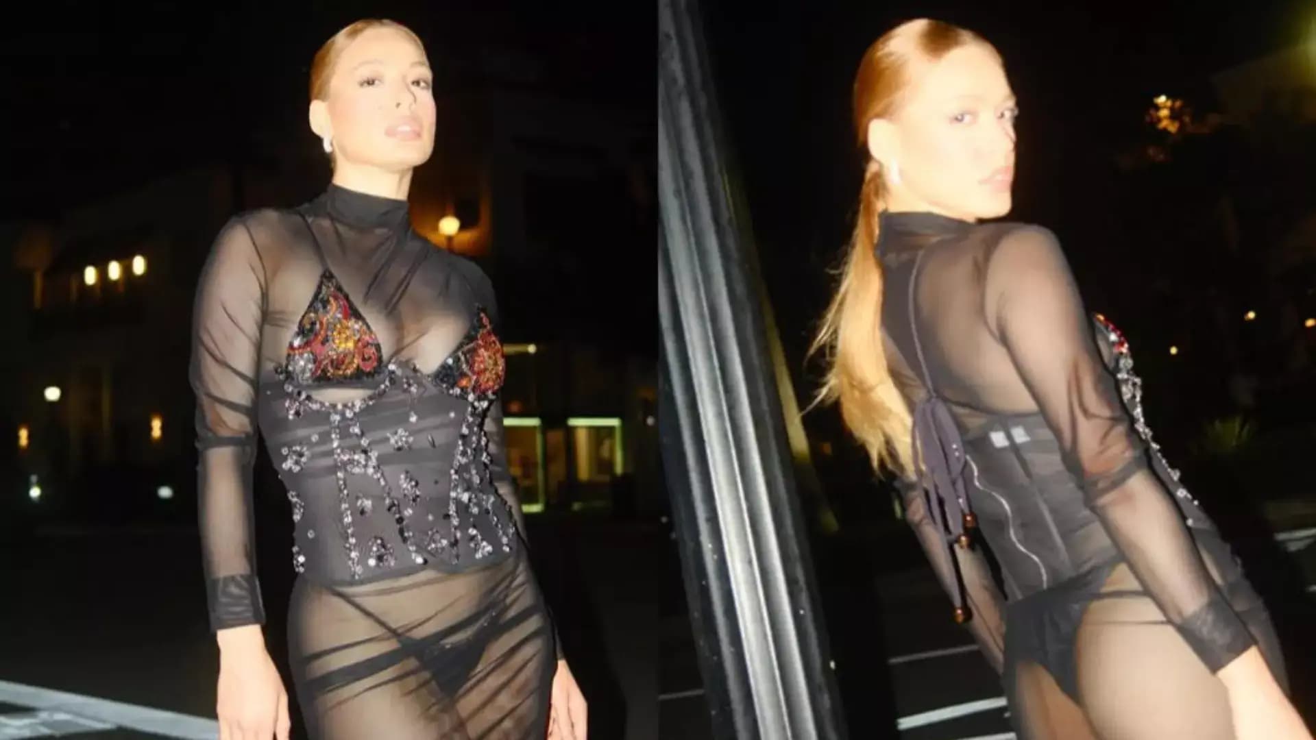 Beatriz Reis é impedida de entrar em boate nos EUA por usar roupa transparente