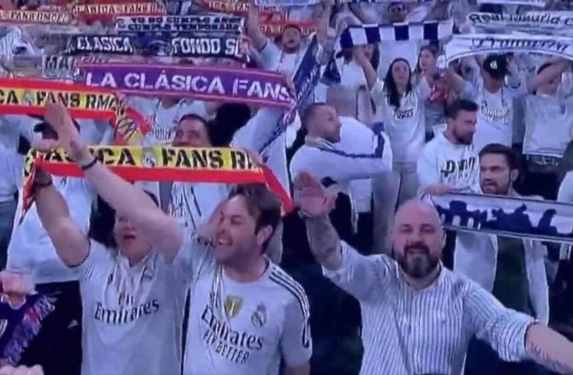 Vídeo: Real Madrid expulsa torcedor flagrado fazendo gesto nazista