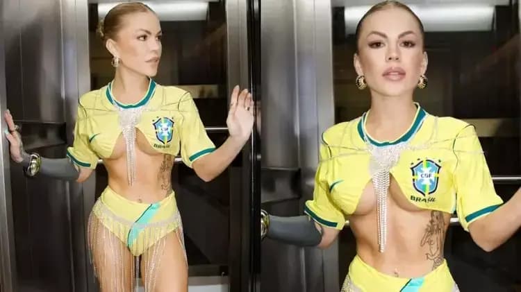 Famosa é atacada após sexualizar camisa da Seleção para a Copa do Mundo
