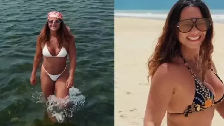 Viviane Araújo surge de biquíni e corpo, aos 51 anos, chama atenção